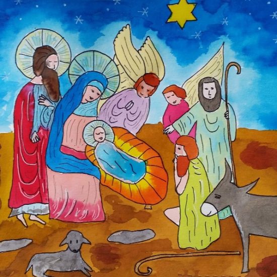 kerststal-met-engel-en-herders