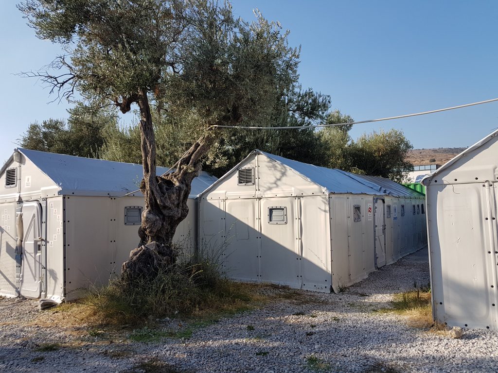 Het kamp Kara Tepe op Lesbos